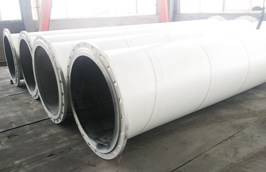 Steel pipe with rubber liner